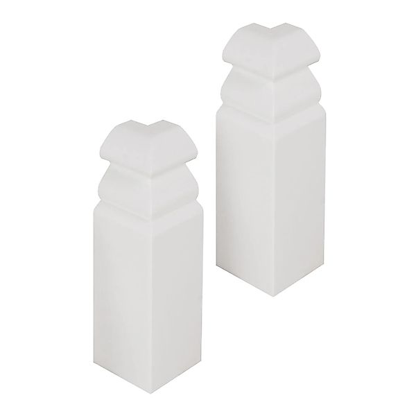 Kosche Endkappen für Hamburger Kosche Sockelleiste 16 mm x 80 mm Weiß 2 Stü günstig online kaufen