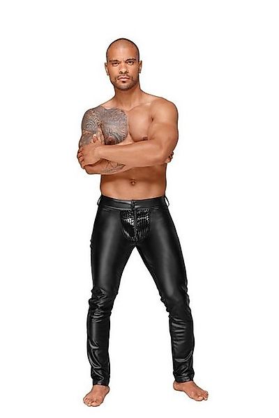 Noir Handmade Men Lederimitathose Herren-Hose in schwarz - S günstig online kaufen