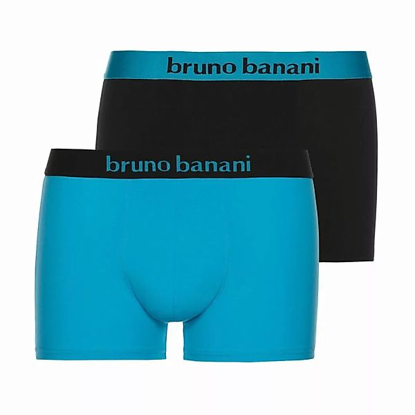 Bruno Banani Herren Boxershorts, 2er Pack - Flowing, Baumwolle Schwarz/Hell günstig online kaufen