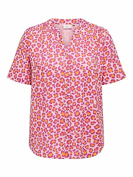 ONLY CARMAKOMA Kurzarmbluse "CARTHYRA LIFE S/S BUTTON TOP WVN" günstig online kaufen
