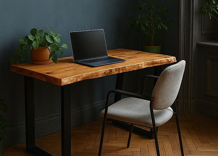 Living Oak Schreibtisch Schreibtisch aus massiver Eiche – Unikat mit Charak günstig online kaufen
