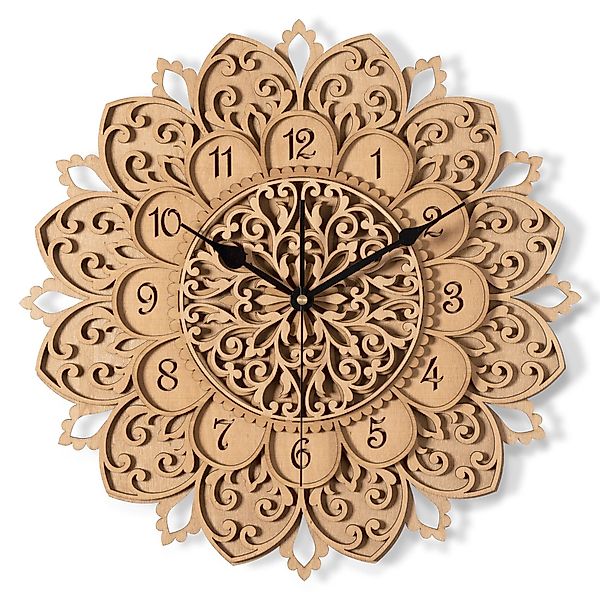 ORNAMENTI Wanduhr Boho, große, blumen Wanduhr günstig online kaufen