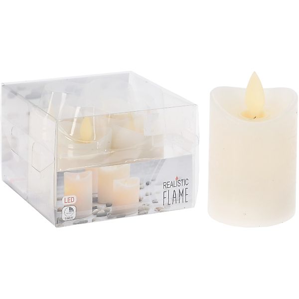 LED Kerzen 7 cm Elfenbein 4er-Set günstig online kaufen