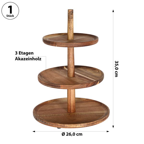CEPEWA Dekoetagere Etagere Holz 3 Etagen günstig online kaufen