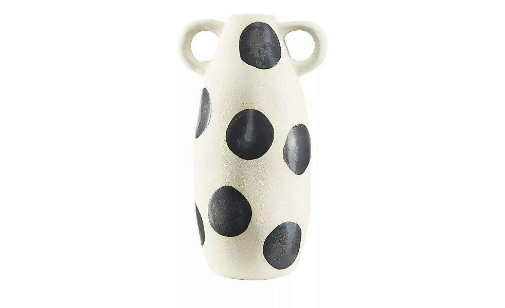 HOME STORY Vase Punkte   ¦ creme ¦ Steinzeug ¦ Maße (cm): H: 35  Ø: 20 Acce günstig online kaufen