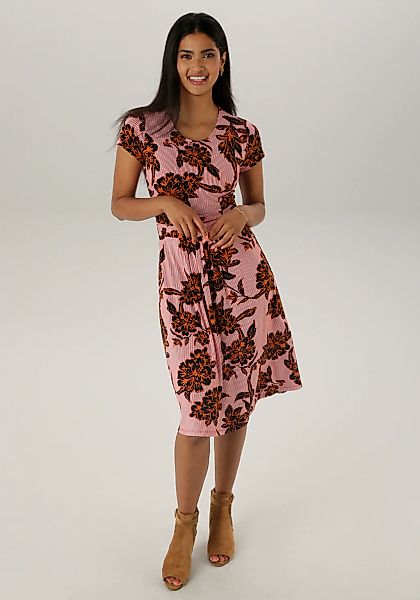 Aniston SELECTED Sommerkleid, mit abstrakter Blüten- und Blättermusterung günstig online kaufen