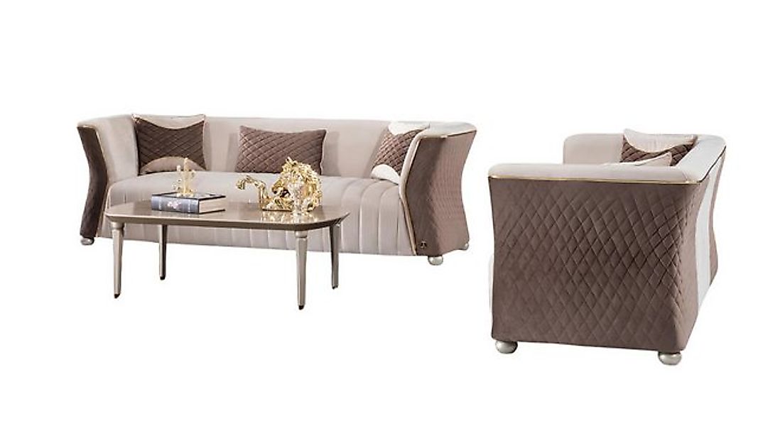 JVmoebel Sofa Moderne Couchgarnitur Dreisitzer Couchen Sofa Luxus 3+3 Sitze günstig online kaufen