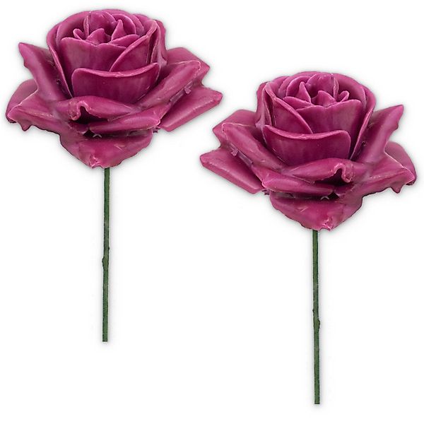 Kunstblume Wachsrosen mit Stiel als Kunstrosen günstig online kaufen