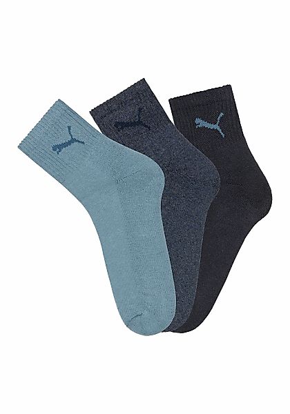 PUMA Sportsocken "short crew", (3 Paar), mit klassischer Rippe günstig online kaufen