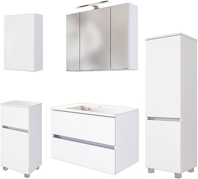 welltime Badmöbel-Set "Welltime Möbel Baabe Waschtisch-Set 3tlg. oder 5tlg. günstig online kaufen
