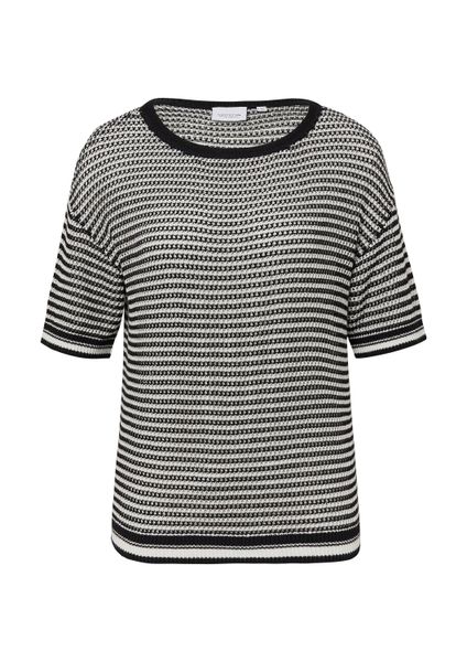 comma Kurzarmpullover Strickpullover Kurzarm-Pullover aus luftigem günstig online kaufen
