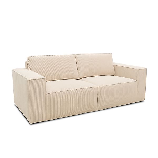 Sofa 100017, 2-Sitzer, Cord, Rückenkissen, Armlehnen, 2er Couch, 210 x 93 x günstig online kaufen