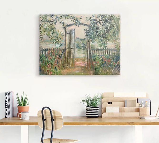 Artland Wandbild »Das Gartentor in Vetheuil«, Garten, (1 St.), als Leinwand günstig online kaufen