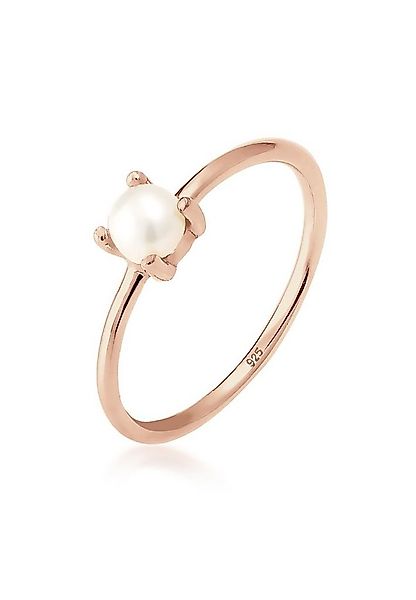Elli Perlenring Süßwasserperle Weiß Rund 925 Sterling Silber günstig online kaufen
