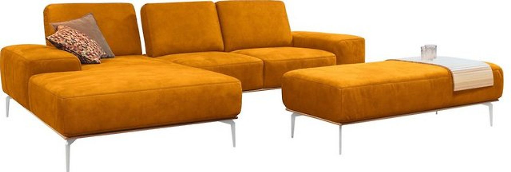 W.SCHILLIG Ecksofa run, Designsofa mit tollem Sitzkomfort, L-Form, mit eleg günstig online kaufen