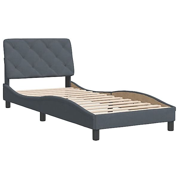 vidaXL Bett Bettgestell ohne Matratze Dunkelgrau günstig online kaufen