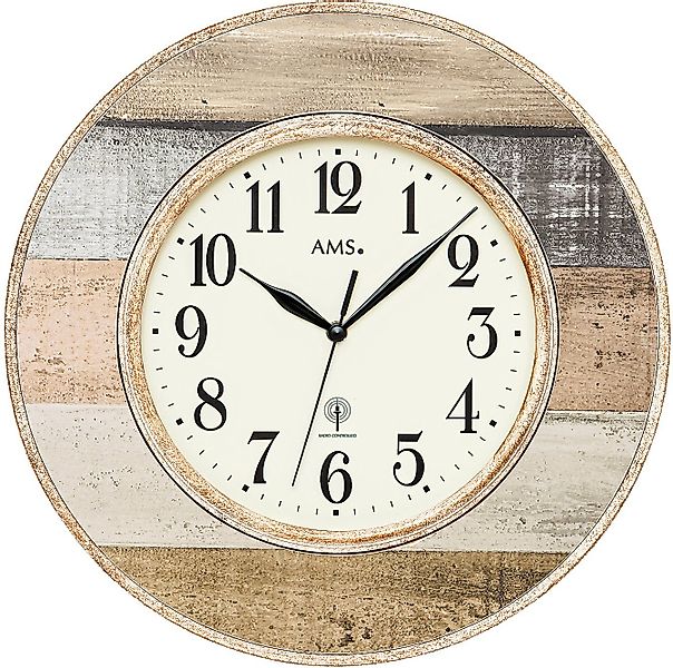 AMS Funkwanduhr F5975 (Quarzuhr,Wohnzimmer,Esszimmer,Küche,Arbeitszimmer,Bü günstig online kaufen