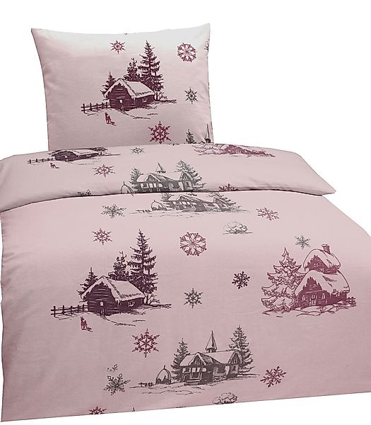 JACK Bettwäsche 135x200cm Winter Dream Rosa, günstig online kaufen