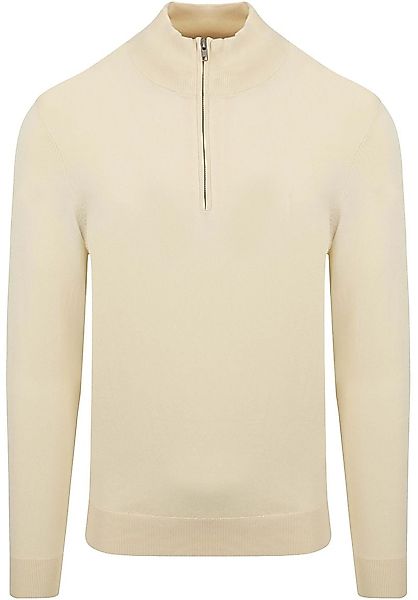 Profuomo Half Zip Pullover Luxury Ecru - Größe L günstig online kaufen