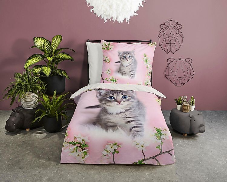 good morning Kinderbettwäsche Pussycat, Renforcé, 2 günstig online kaufen