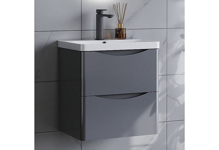 duschspa Waschtisch 50/60/80/100/120 cm Waschbecken mit Unterschrank (Smile günstig online kaufen