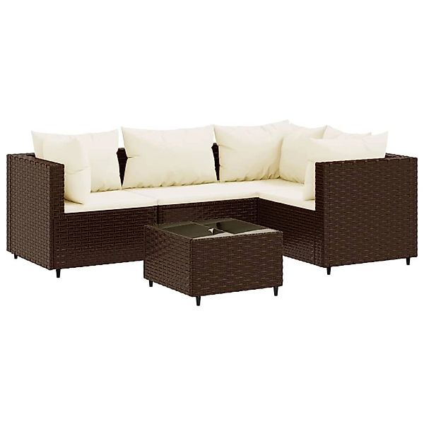 vidaXL Gartenlounge-Set 5-tlg. Garten-Lounge-Set mit Kissen günstig online kaufen