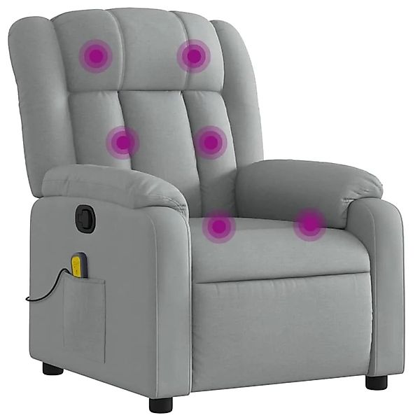 vidaXL Massage-Relaxsessel Hellgrauer Stoff 3206252 günstig online kaufen