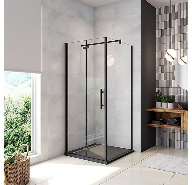 duschspa Eckdusche 185cm ESG Duschkabine Duschtür Falttür Scharniertür + Se günstig online kaufen