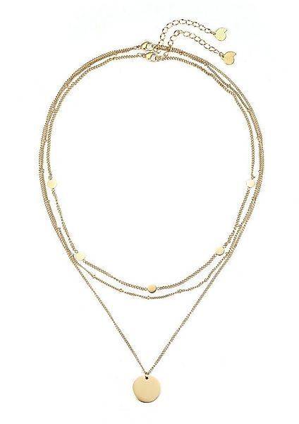 Hey Happiness Collier-Set Geo Plättchen Kette in Set, Layer Edelstahlkette, günstig online kaufen