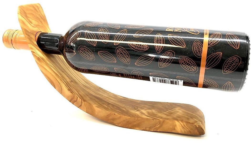 Olivenholz-erleben Weinflaschenhalter Mond aus Olivenholz, (1-St., günstig online kaufen