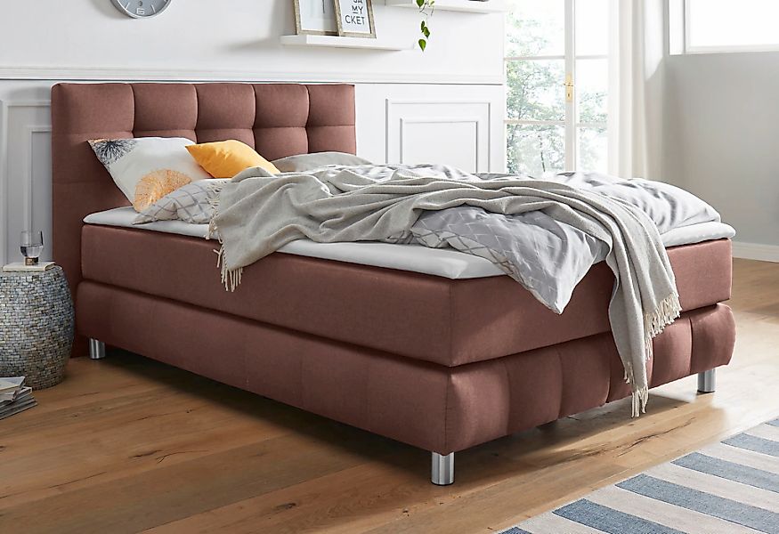 Home affaire Boxspringbett "Salo" incl. Topper, 6 Breiten, 2 Härtegrade, TF günstig online kaufen