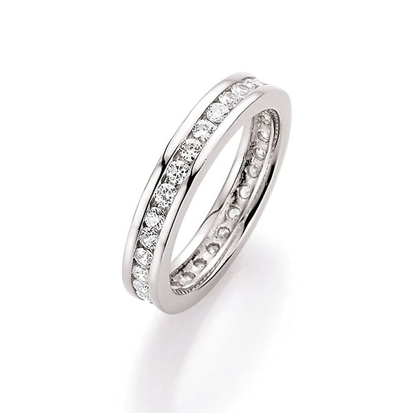 Smart Jewel Silberring "Memoire Ring, rundum mit Zirkonia gefasst, Silber 9 günstig online kaufen