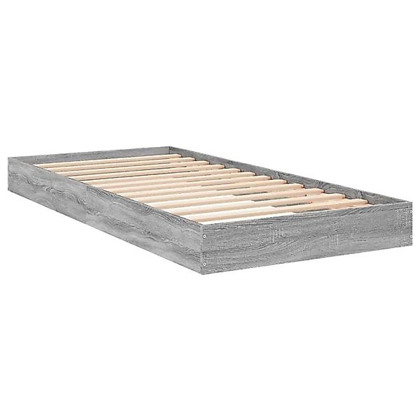 vidaXL Bettgestell Grau Sonoma 75x190 cm Holzwerkstoff 842082 günstig online kaufen