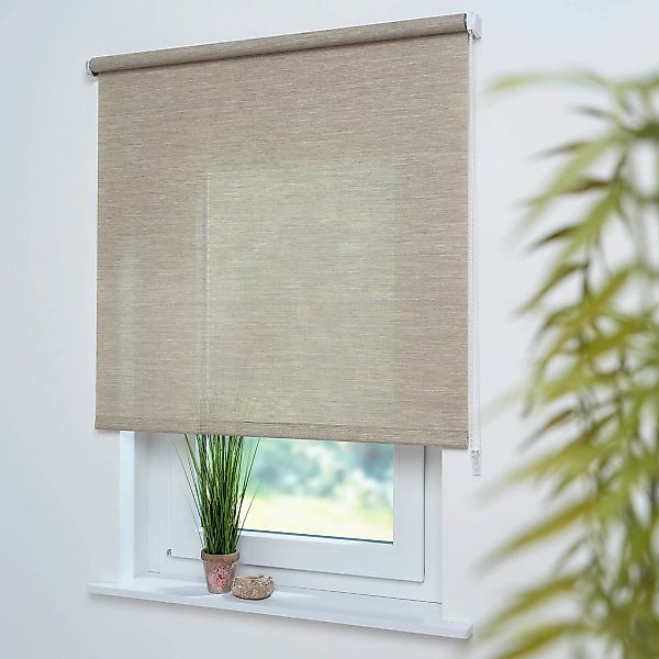 Liedeco Seitenzugrollo "Dekor Struktur" Lichtschutz mit Bohren günstig online kaufen