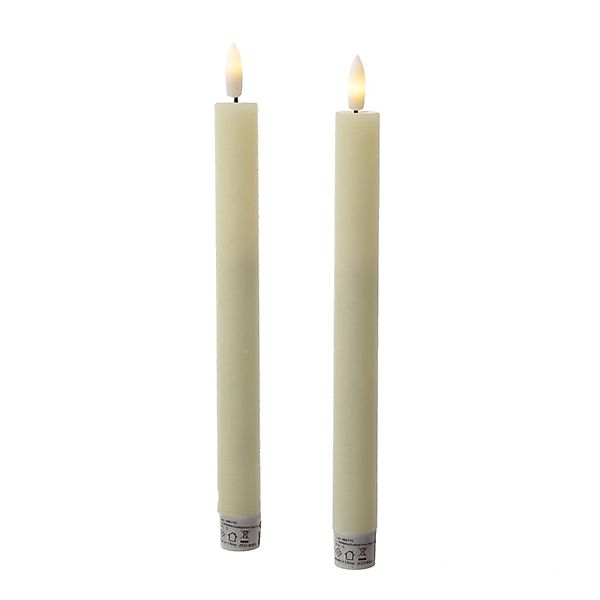 Marelida LED Stabkerzen Tafelkerzen Spitzkerzen Echtwachs Rustik Optik H  2 günstig online kaufen