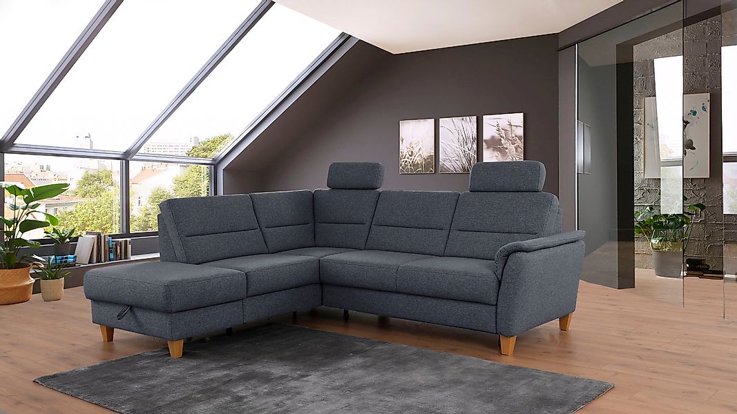Home affaire Ecksofa "Palmera L-Form, B: 236 cm", optional Bettfunktion & B günstig online kaufen