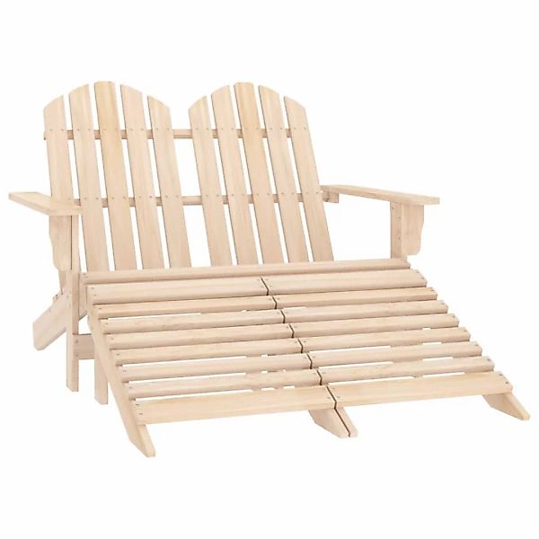 2-sitzer Adirondack-gartenbank Mit Fußstütze Tannenholz günstig online kaufen