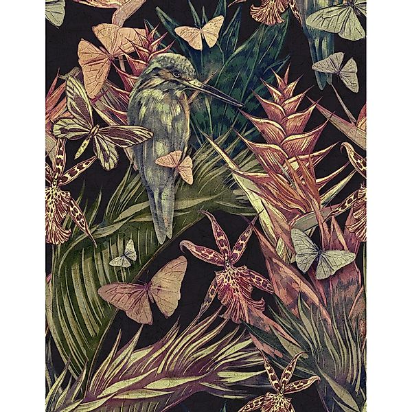 Marburg Fototapete Floral Modern 3,4 m x 2,65 m Schwarz FSC® günstig online kaufen