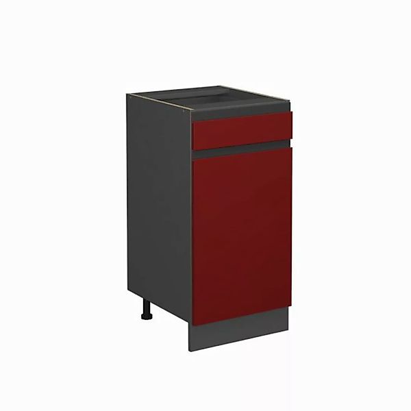 Vicco Unterschrank R-Line, Rot/Anthrazit, 40 cm J-Shape, ohne Arbeitsplatte günstig online kaufen