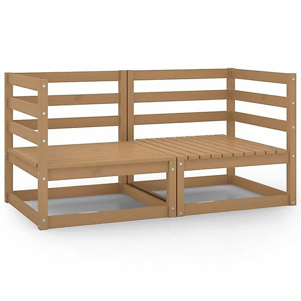 Garten-ecksofas 2 Stk. Honigbraun Kiefer Massivholz günstig online kaufen