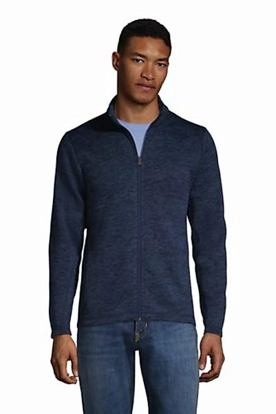 Strickfleece-Jacke mit Reißverschluss, Herren, Größe: XXL Normal, Blau, by günstig online kaufen