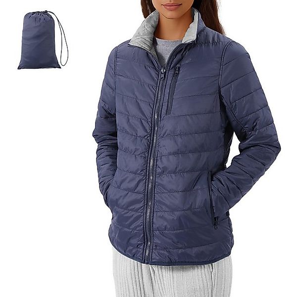 JEMIDI Sakko Damen Steppjacke leicht - Puffer Jacket - Jacke L blau grau günstig online kaufen