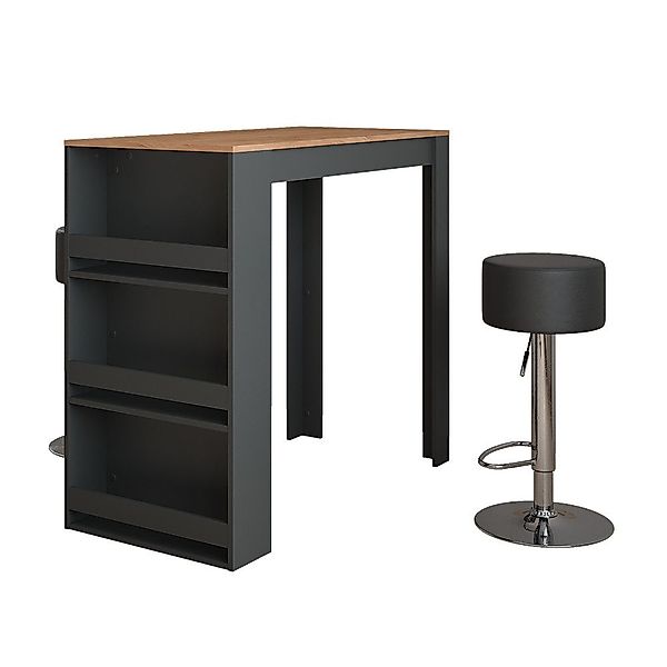Vicco Bartisch Repose, Anthrazit/Goldkraft Eiche, 57 günstig online kaufen