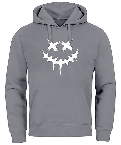 Neverless Hoodie Hoodie Herren Bedruckt Techwear Fashion Streetstyle Smilin günstig online kaufen