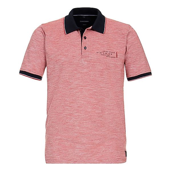 CASAMODA Poloshirt CasaModa Stretch-Polo rot melange günstig online kaufen