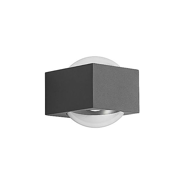 Lucande LED Wandleuchte Außen Almos 9969194 Modern in Schwarz aus Aluminium günstig online kaufen