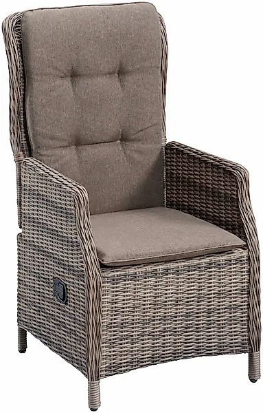 MERXX Gartenstuhl »Riviera«, 1 St., Polyrattan, verstellbar, natur, inkl. A günstig online kaufen