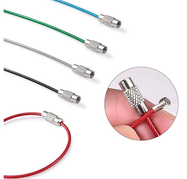 WEBBOMB Schlüsselanhänger Set 5x Drahtringe Schlüsselringe aus Drahtseil 1, günstig online kaufen