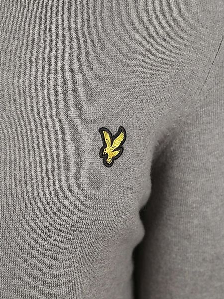 Lyle & Scott Half Zip Pull Merino Wolle Grau - Größe XL günstig online kaufen