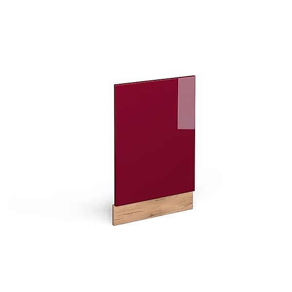 Vicco Frontblende R-Line Rot/Goldkraft Eiche 45 cm ohne Arbeitsplatte günstig online kaufen